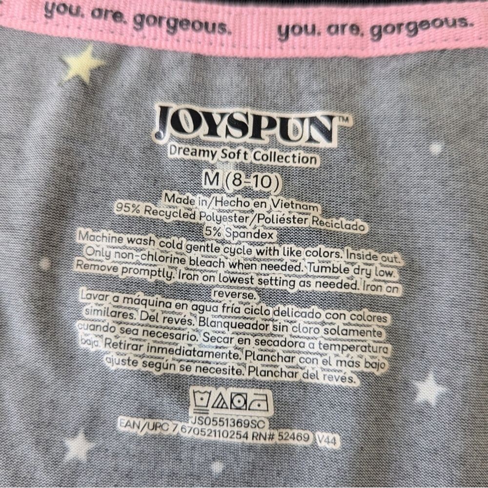 Celestial Moon Whimsigoth Joyspun Pajama Set Med 8/10 Black Moon Stars Space - Picture 6 of 6